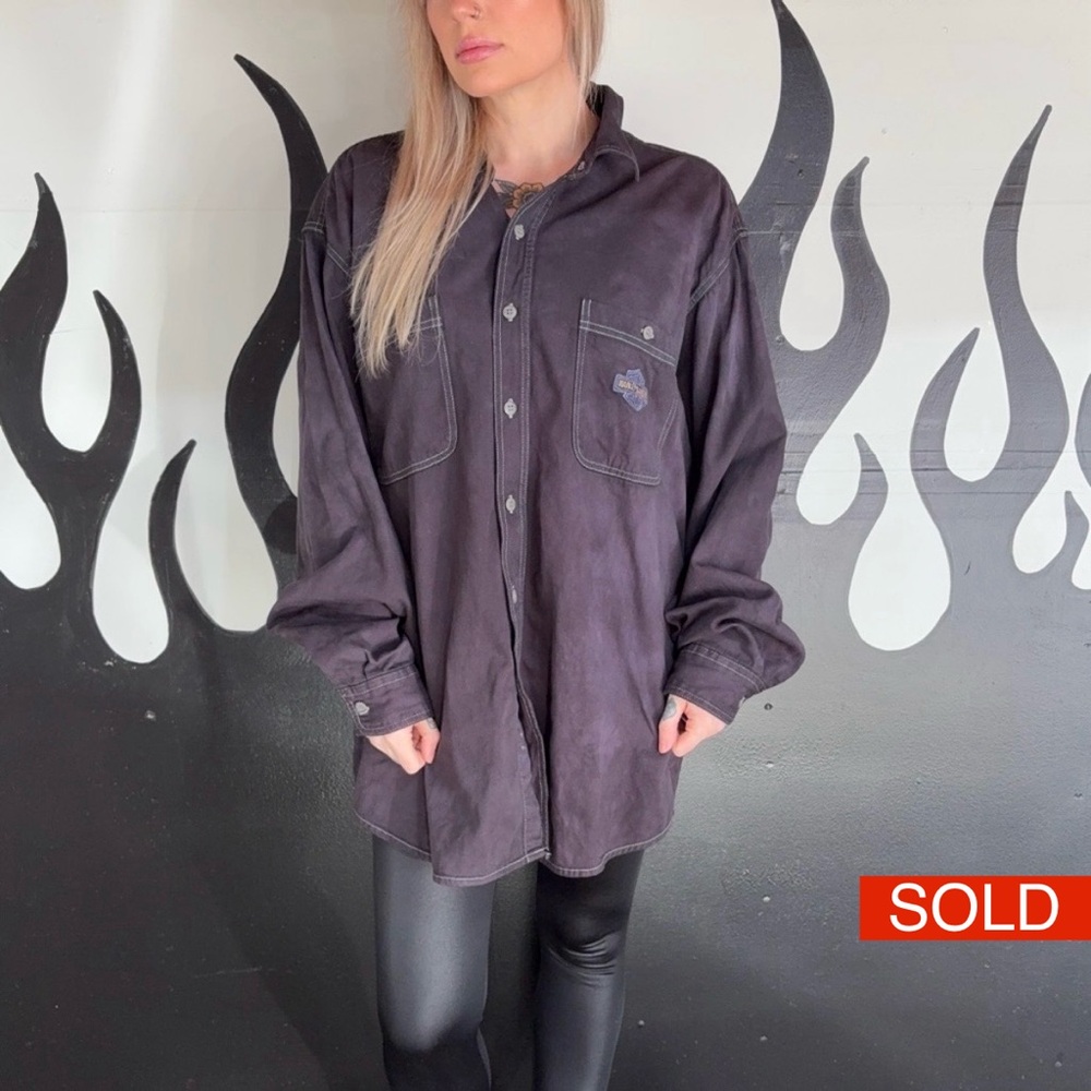 ❌SOLD❌Harley-Davidson Men's Black / Purple Casual Shirt